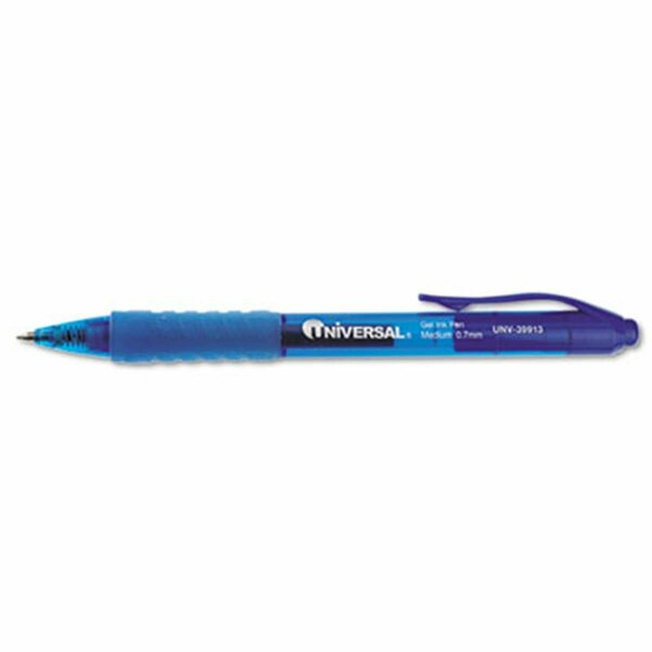 Coolcrafts Clear Barrel Roller Ball Retractable Gel Pen- Blue Ink. Medium- Dozen CO3336739